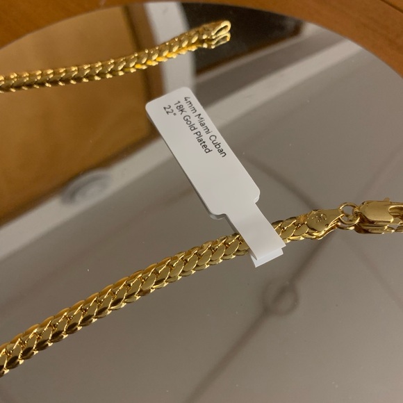 4mm Miami Cuban 18k Gold Plated 22“ - Picture 4 of 7